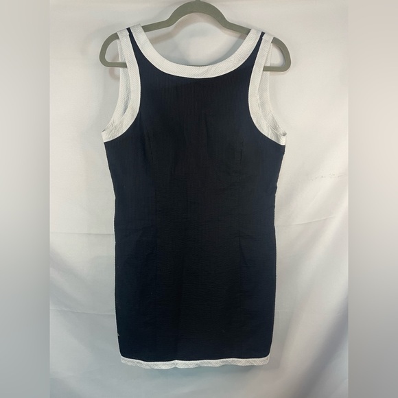 Lauren James Dresses & Skirts - Lauren James searsucker dress, black with white trim and a scoop back. So cute!
